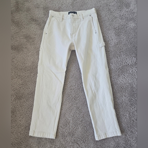 Abercrombie & Fitch Worker Carpenter Rigid Denim Loose Pants size 29×30 … - Picture 2 of 16